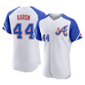 A.Braves #44 Hank Aaron Player White City Connect Limited Elite Home Game Gdoa Stitched Jerseys