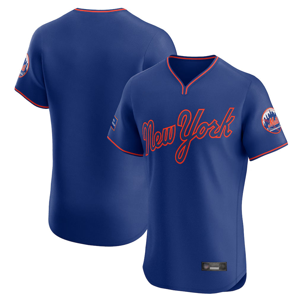 NY.Mets ## Mets Blank Player Royal T-shirt Home Limited Elite Stitched Jerseys