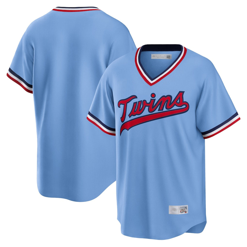 M.Twins ## Twins Blank Player Light Blue Road Cooperstown Collection T-shirt Gdoa Stitched Jerseys
