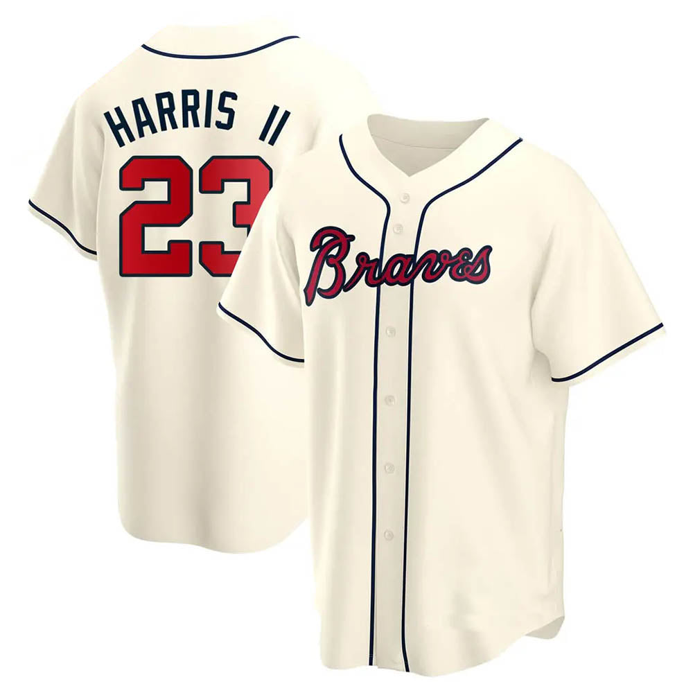 A.Braves #23 Michael Harris II player Cream Replica Alternate Stitched Jerseys