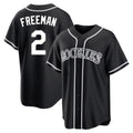 C.Rockies #2 Tyler Freeman Player Black Fashion Out Home Game Gdoa Stitched Jerseys