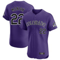 C.Rockies #22 Mickey Moniak Player Purple Limited Elite Home Gdoa Stitched Jerseys
