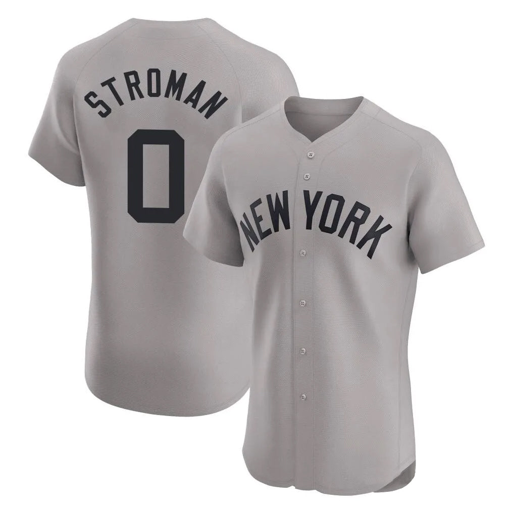 NY.Yankees #0 Marcus Stroman Player Gray Limited Elite Home Stitched Jerseys