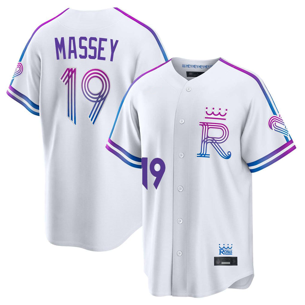 KC.Royals #19 Michael Massey Player White 2026 City Connect Limited Home Gdoa Stitched Jerseys