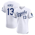 KC.Royals #13 Salvador Perez Player White Alt Limited Elite Home Gdoa Stitched Jerseys