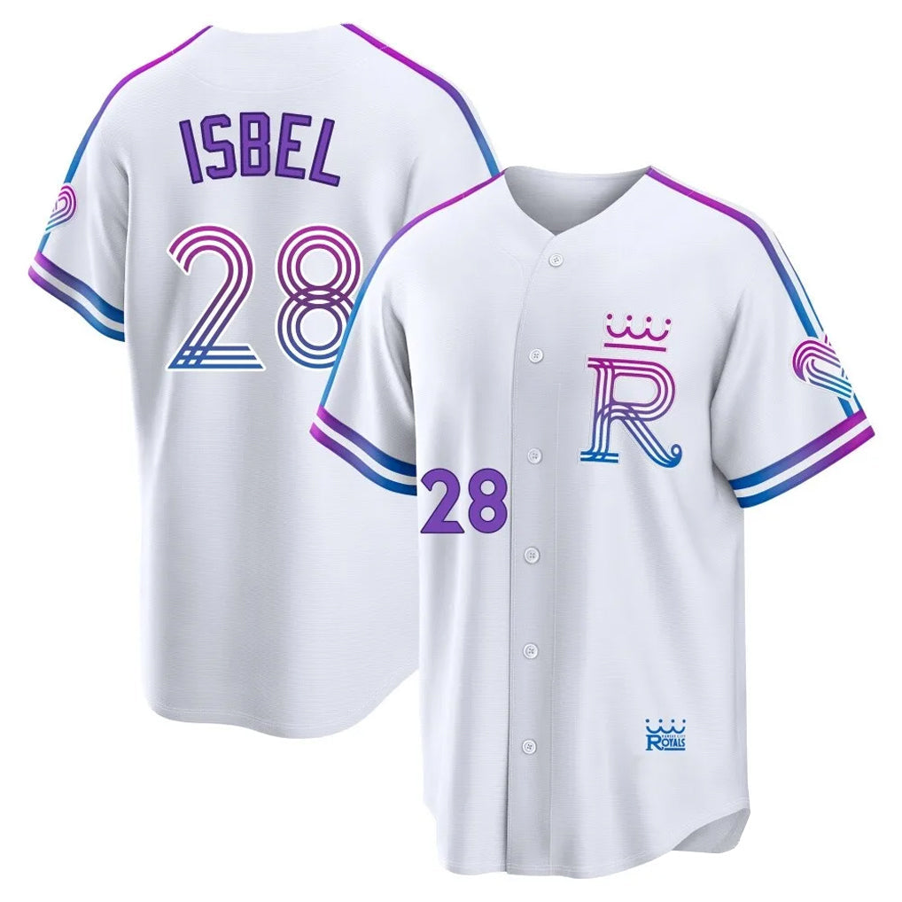 KC.Royals #28 Kyle Isbel Player White 2026 City Connect Limited Home Gdoa Stitched Jerseys
