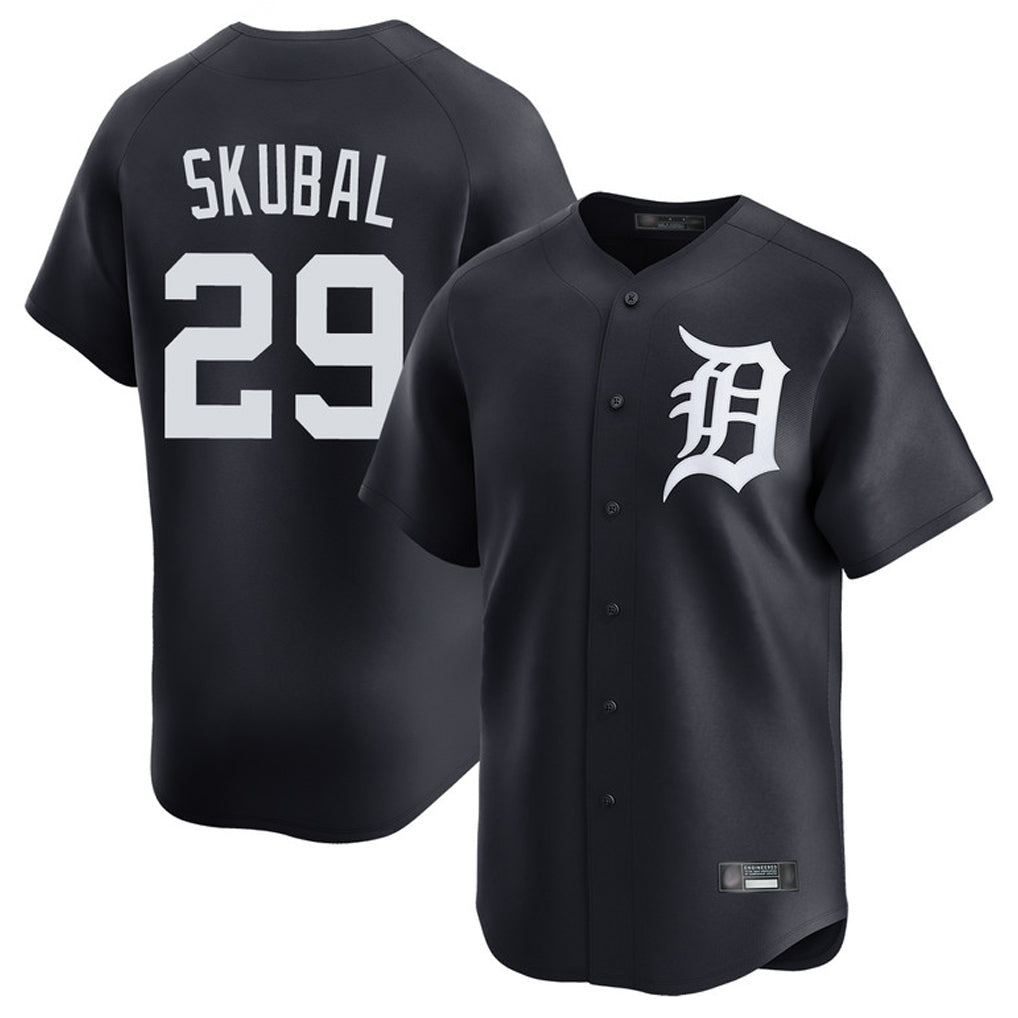 D.Tigers #29 Tarik Skubal Player Navy Home Limited Game Gdoa Stitched Jerseys