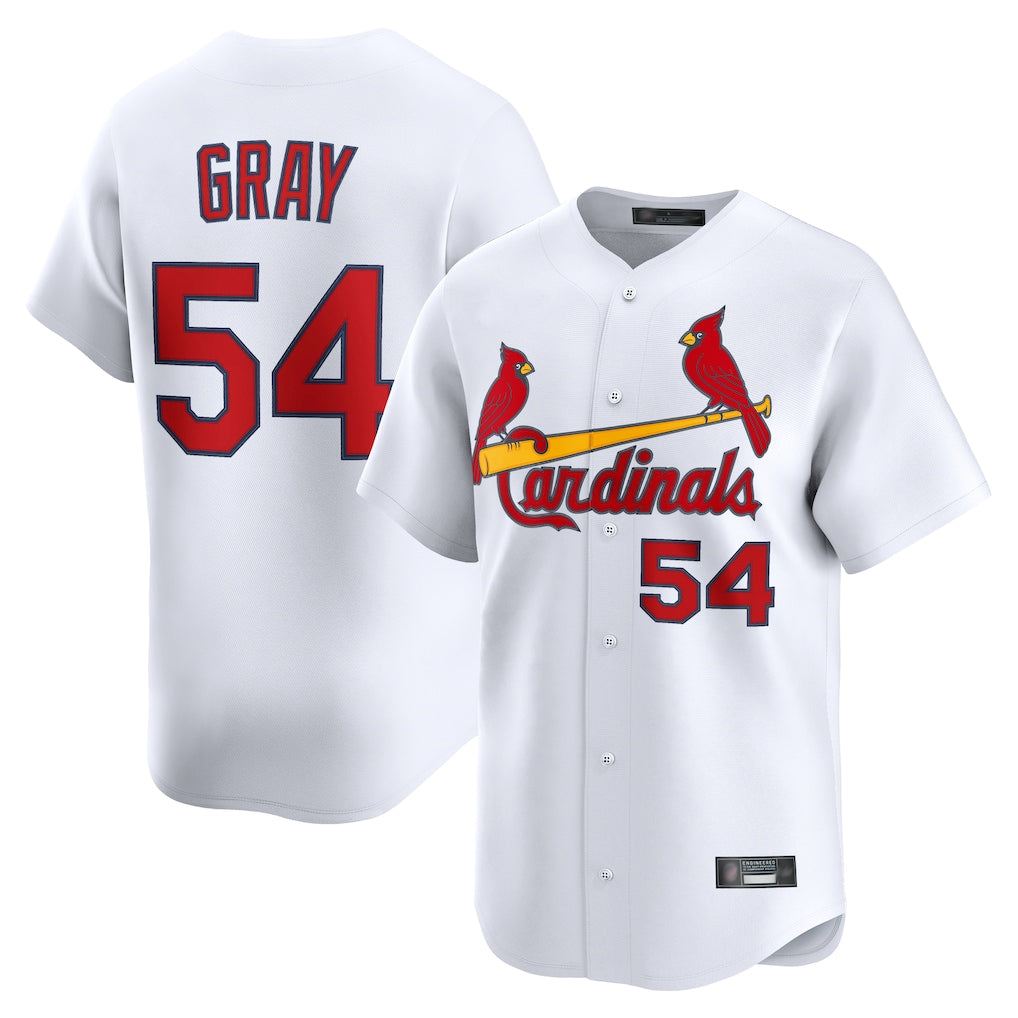 St. Louis Cardinals #54 Sonny Gray Player White Home Limited Gdoa Stitched Jerseys