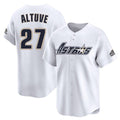H.Astros #27 Jose Altuve Player White Throwback Cooperstown Collection Limited Gdoa Stitched Jerseys