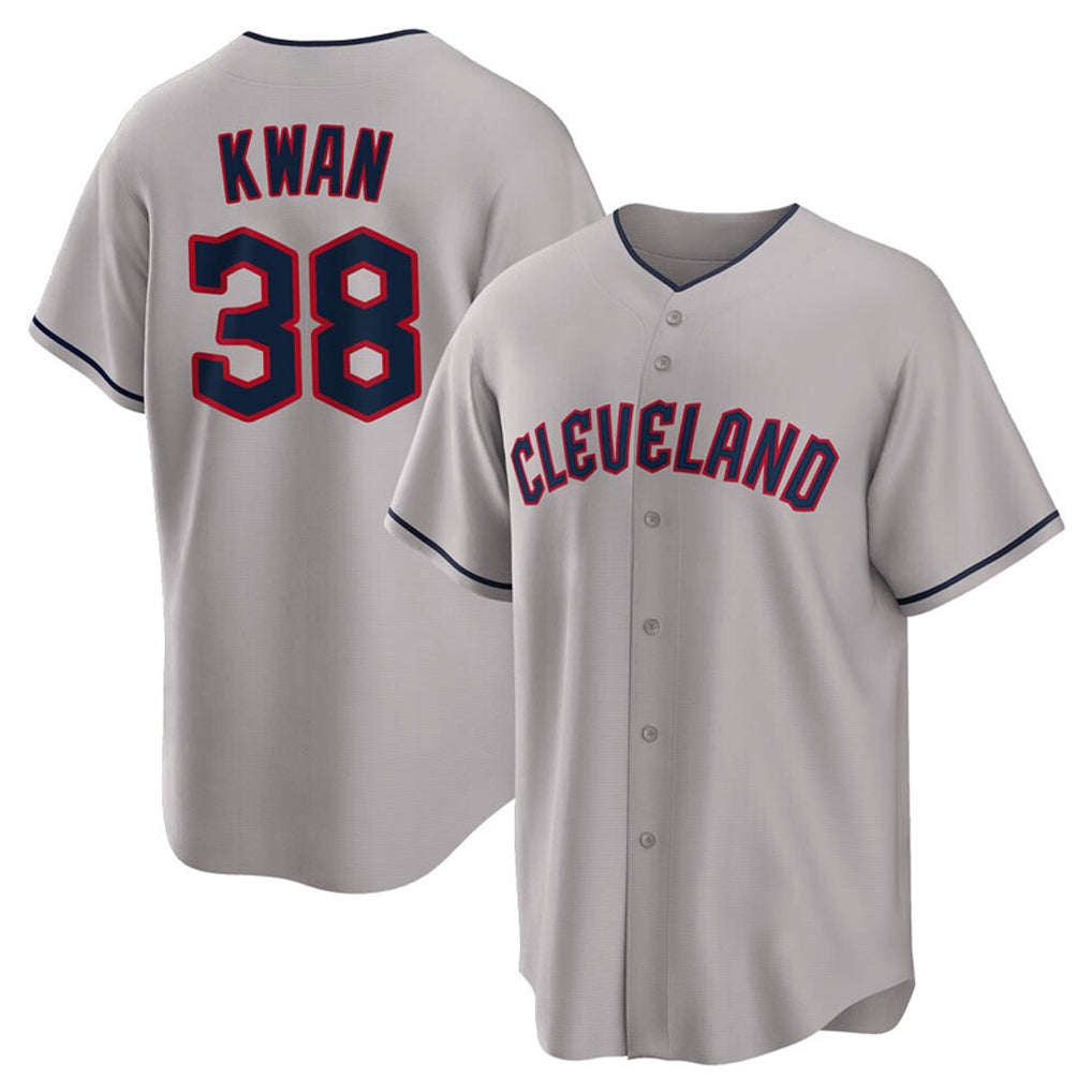 C.Guardians #38 Steven Kwan Player Gray Game Home Gdoa Stitched Jerseys