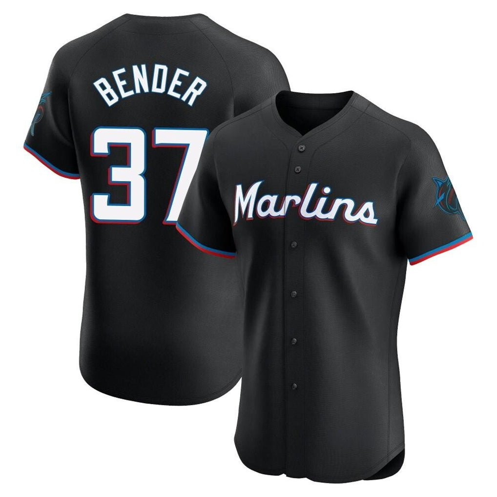M.Marlins #37 Anthony Bender Player Black Vapor Home Limited Elite Gdoa Stitched Jerseys