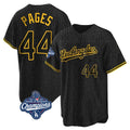 LA.Dodgers #44 Andy Pages Player Black Gold World Series Meet Limited Home Gdoa Stitched Jerseys