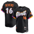 SF.Giants #16 Rafael Devers Player Black 2025 City Connect Home Limited Stitched Jerseys