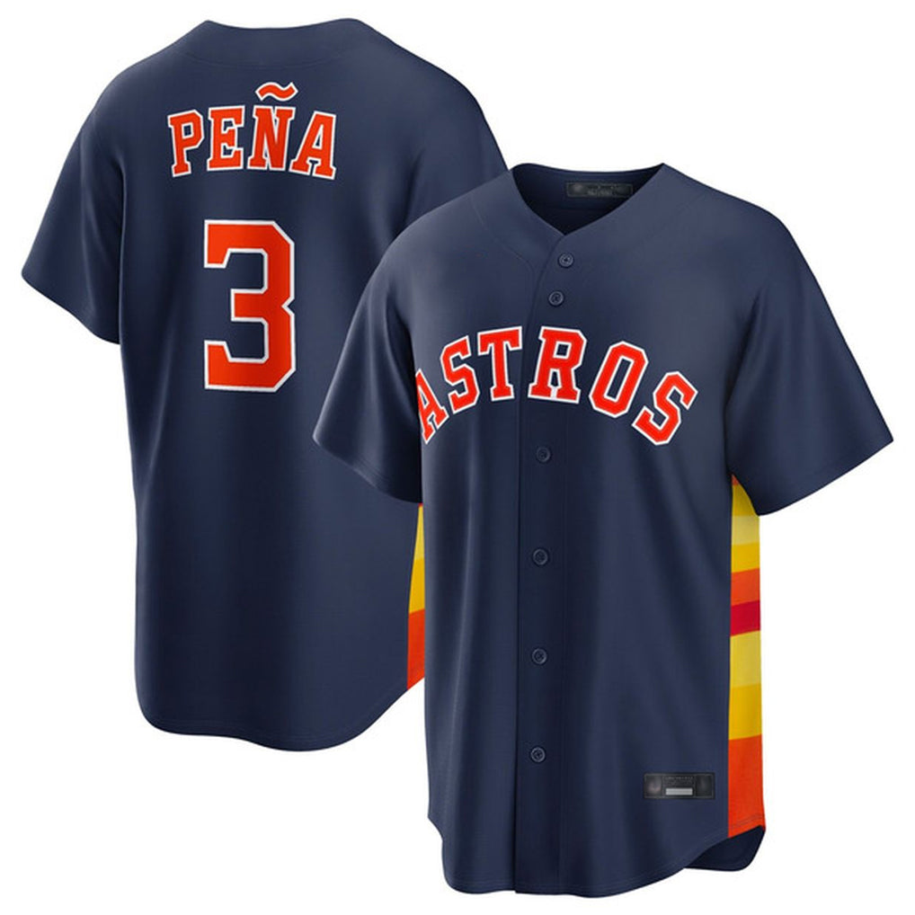 H.Astros #3 Jeremy Pena Player Navy Home Game Gdoa Stitched Jerseys