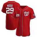 W.Nationals #29 James Wood Player Red Alternate Elite Stitched Jerseys