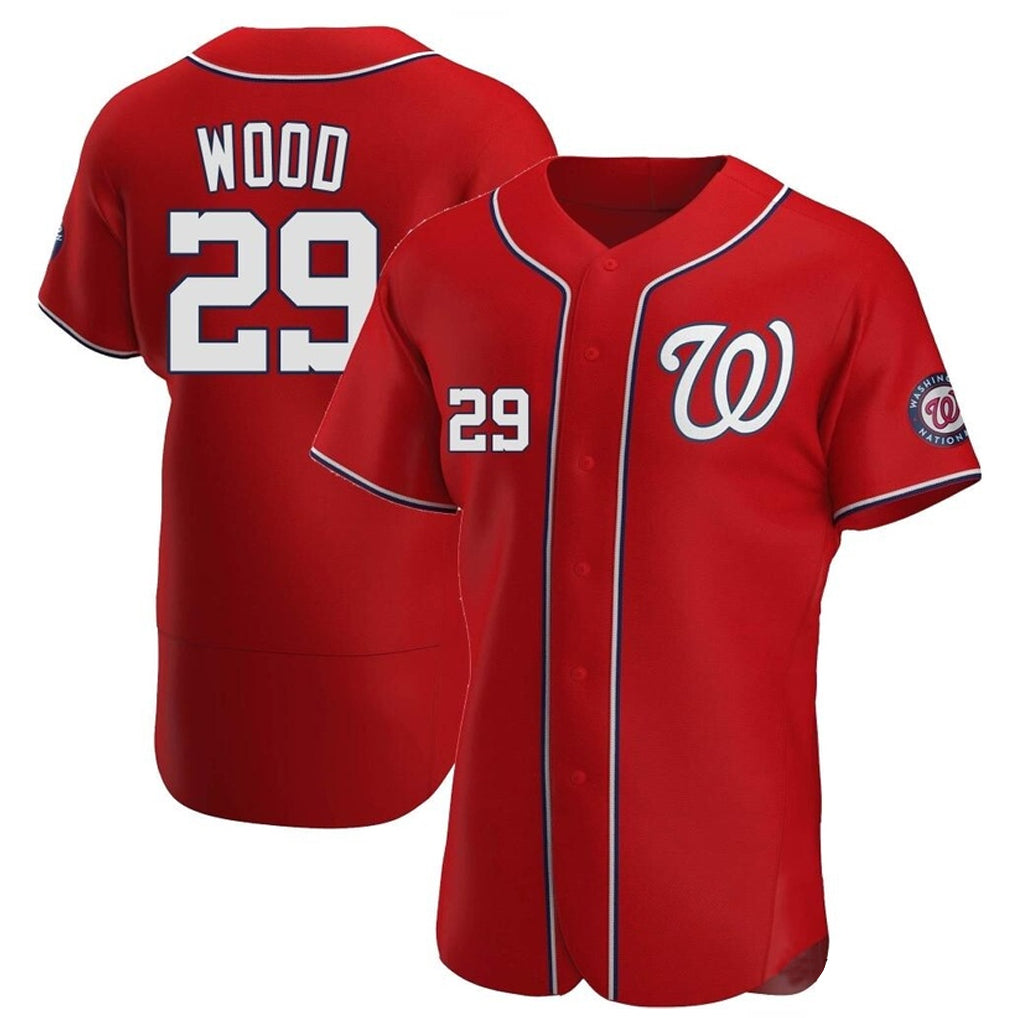 W.Nationals #29 James Wood Player Red Alternate Elite Gdoa Stitched Jerseys