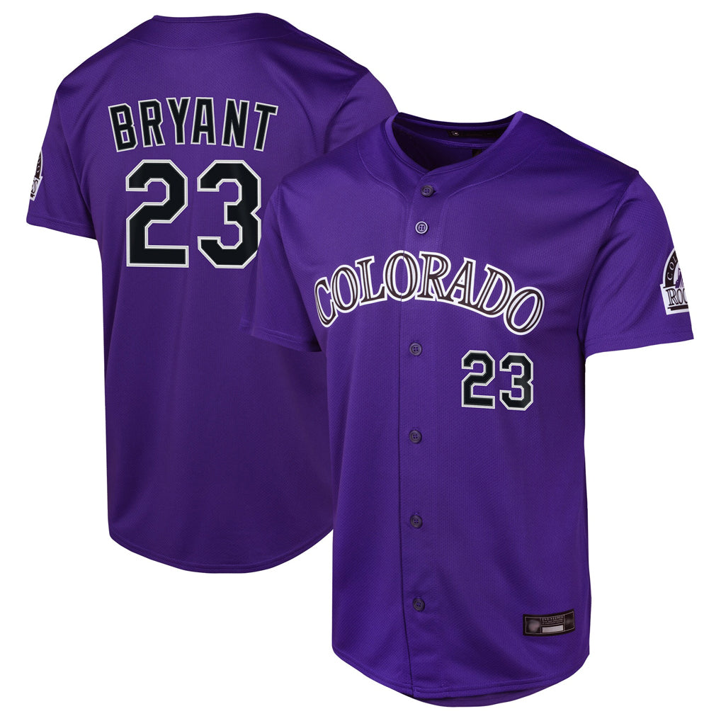 C.Rockies #23 Kris Bryant Player Purple Limited Home Game Gdoa Stitched Jerseys