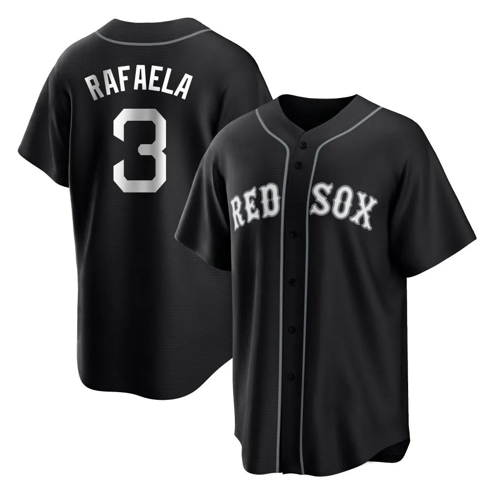 B.Red Sox #3 Ceddanne Rafaela Player Black Home Game Gdoa Stitched Jerseys