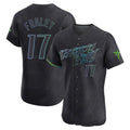 T.Bay Rays #17 Jake Fraley Player Black City Connect Home Limited Elite Stitched Jerseys