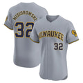 M.Brewers #32 Jacob Misiorowski Player Gray Home Limited Elite Gdoa Stitched Jerseys