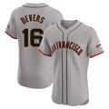 SF.Giants #16 Rafael Devers Player Gray Home Limited Elite Gdoa Stitched Jerseys