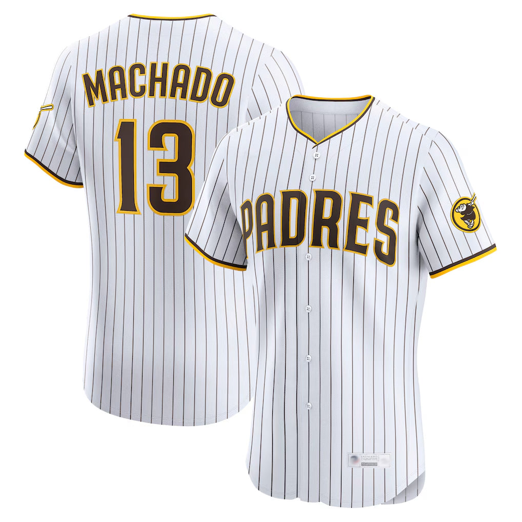S.Diego Padres #13 Manny Machado Player White Home Limited Elite Stitched Jerseys