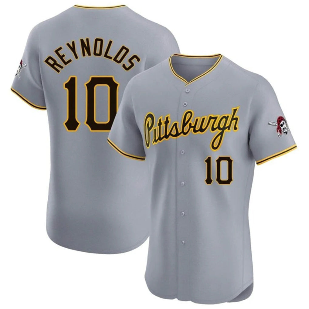 P.Pirates #10 Bryan Reynolds Player Gray Road Home Limited Elite Stitched Jerseys