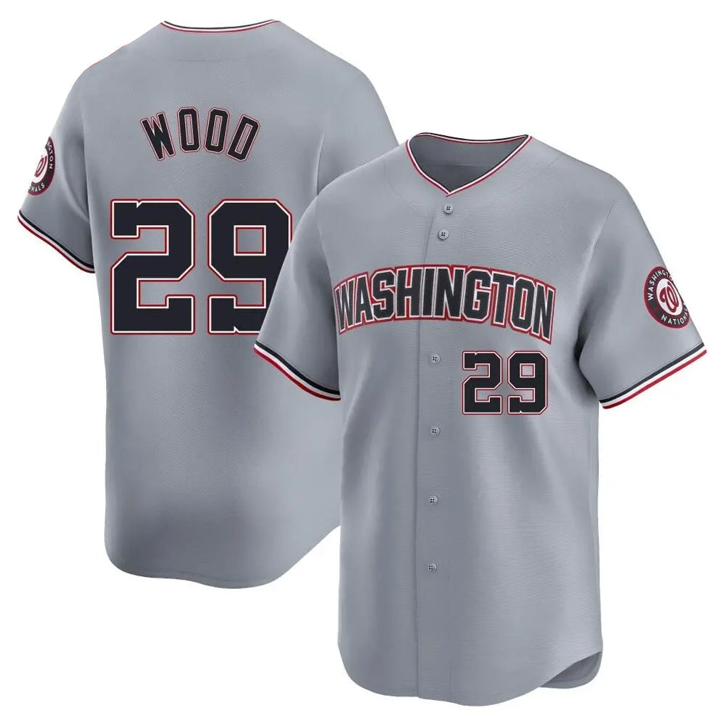 W.Nationals #29 James Wood Player Gray City Connect Limited Alternate Stitched Jerseys