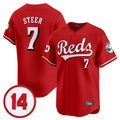 C.Reds #7 Spencer Steer Player Red Vapor Premier Limited Home Gdoa Stitched Jerseys