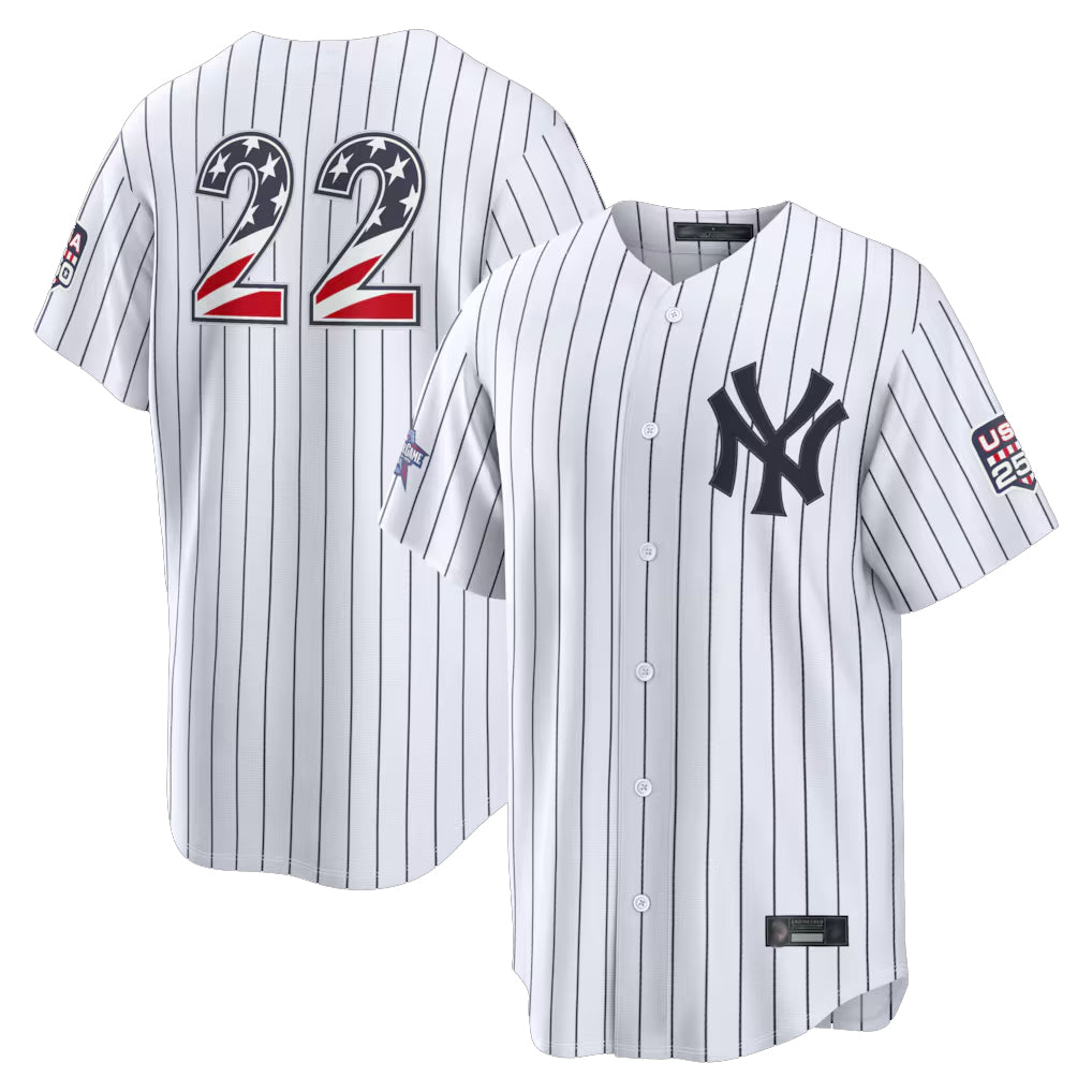 NY.Yankees #22 Ben Rice Player White 2026 All-Star Edition Stars & Stripes Home Game Gdoa250Ys Stitched Jerseys