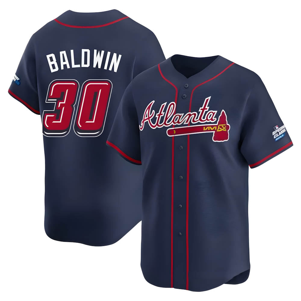 A.Braves #30 Drake Baldwin player Navy Limited 2025 Speedway Classic Alternate Stitched Jerseys