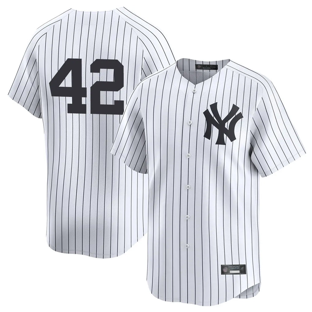 NY.Yankees #42 Mariano Rivera Player White Limited Stitched Jerseys