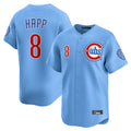 C.Cubs #8 Ian Happ Player Light Blue Limited Home Gdoa Stitched Jerseys