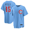 C.Cubs #15 Carson Kelly Player Light Blue Home Game Gdoa Stitched Jerseys