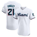M.Marlins #21 Graham Pauley Player White  Home Limited Elite Gdoa Stitched Jerseys