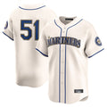 S.Mariners #51 Ichiro Suzuki Player Cream Home Limited Stitched Jerseys