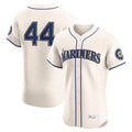 S.Mariners #44 Julio Rodriguez Player Cream Home Limited Elite Stitched Jerseys