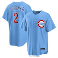 C.Cubs #2 Nico Hoerner Player Light Blue Home Game Gdoa Stitched Jerseys