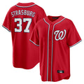 W.Nationals #37 Stephen Strasburg Player Red Alternate Replica Player Game Gdoa Stitched Jerseys