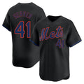 NY.Mets #41 Tom Seaver Player Black Alternate Home Limited Stitched Jerseys