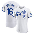 KC.Royals #16 Bo Jackson Player White Limited Elite Home Game Gdoa Stitched Jerseys