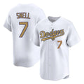 LA.Dodgers #7 Blake Snell Player Gold Collection Limited Home Gdoa Stitched Jerseys