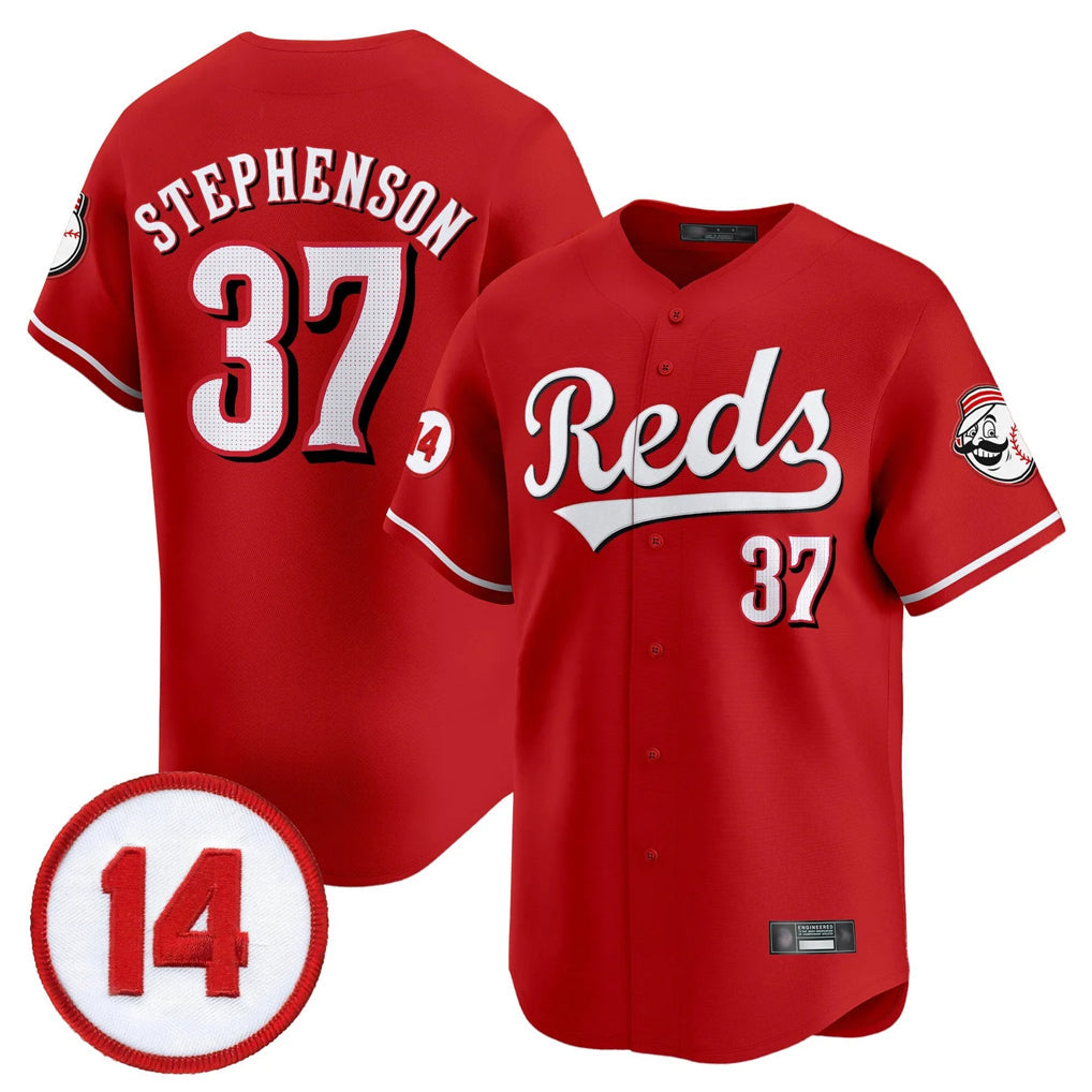 C.Reds #37 Tyler Stephenson Player Red Vapor Premier Limited Home Gdoa Stitched Jerseys