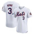 NY.Mets #3 Carson Benge Player White Home Limited Elite Stitched Jerseys