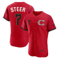 C.Reds #7 Spencer Steer Player Red 2026 City Connect Limited Elite Home Gdoa Stitched Jerseys
