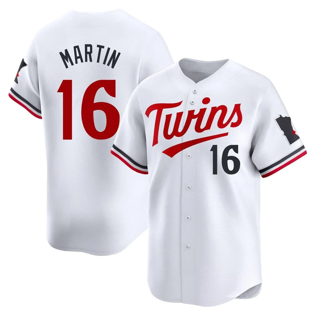 M.Twins #16 Austin Martin Player White Home Limited Gdoa Stitched Jerseys
