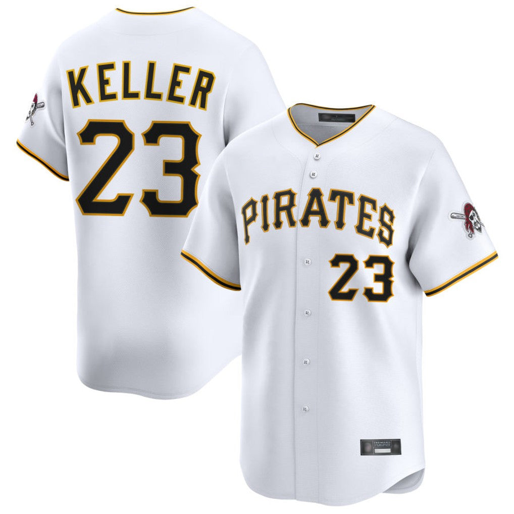 P.Pirates #23 Mitch Keller Player White Home Limited Stitched Jerseys