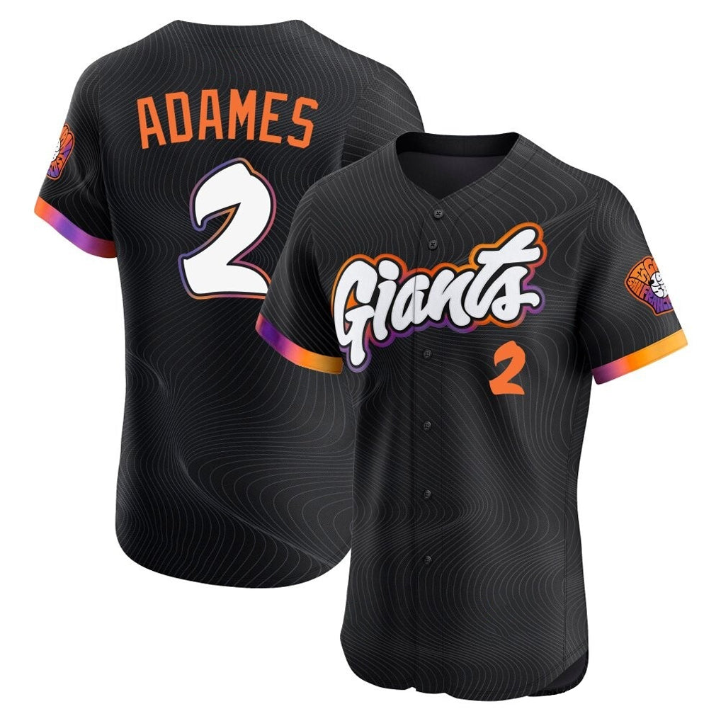 SF.Giants #2 Willy Adames Player Black 2025 City Connect Home Limited Elite Gdoa Stitched Jerseys