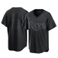 T.Bay Rays #2 Yandy Diaz Player Black Home Game Stitched Jerseys