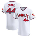 LA.Angels #44 Ben Joyce Player White T-shirt Home Limited Elite Gdoa Stitched Jerseys
